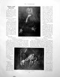 Old Antique Print Notes Queries Portrait General WashingtonPage 1910