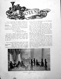 Antique Old Print Notes Silhouette Portrait Group ScottishsilverPages 1910