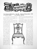 Antique Old Print Furniture Mahogany Director Chippendale FrenchPages 1910