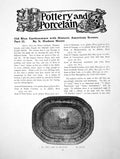 Old Antique Print Blue Earthenware Historic American ScenesPages 1910