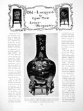 Old Antique Print Laquer Laque-Burgautee C17Th Vase ChestsPages 1910