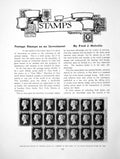 Old Print Postage Stamps As Investment Penny Black 6D NevisPages 1910
