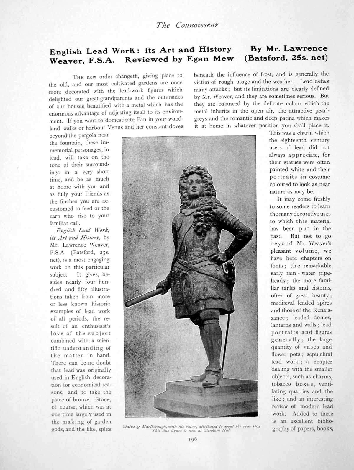 Old English Lead Work Its Art History Statue MarlboroughPage 1910