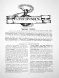 Original Old Antique Print Correspondence Scroll Lady Flock BirdsPage 1910