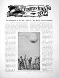 Antique Old Print Engravings Etc Ascension Montgolfier BalloonPages 1910