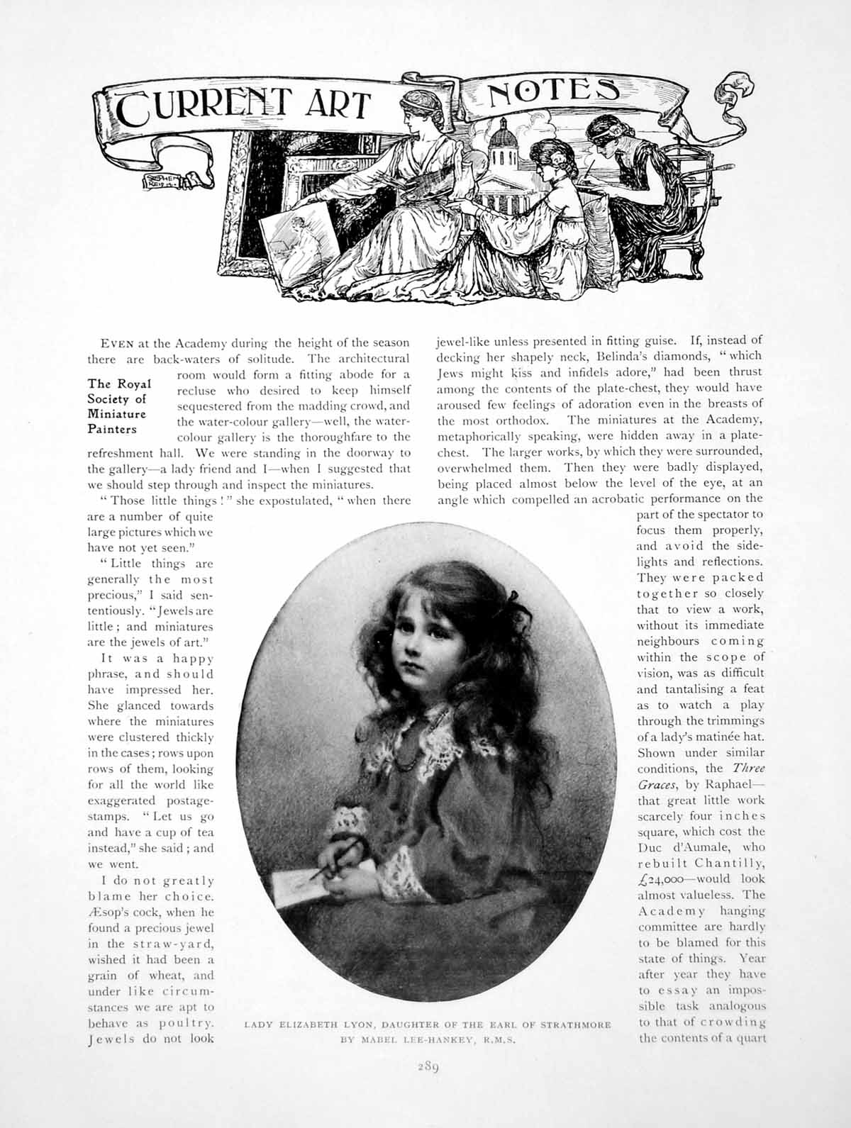 Old Royal Society Miniature Painters Lady Elizabeth LyonPages 1910