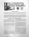 Antique Old Print Title Banner Geanealogy Dept. CorrespondencePage 1911