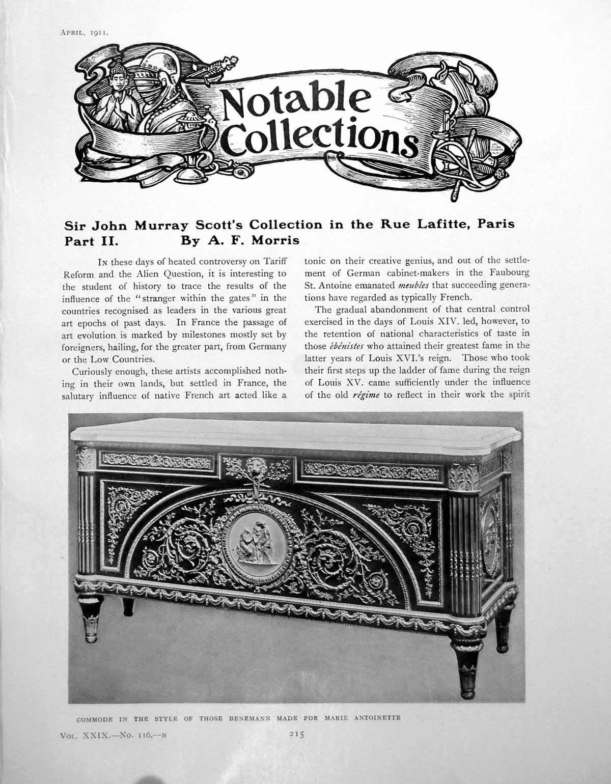 Old Sir John Murray Scott'S Collection Rue Lafitte ParisPages 1911