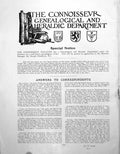 Antique Old Print Genealogical Heraldic Department CorrespondencePage 1911