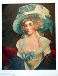 Antique Old Print Portrait Lady By George Romney Collection Lady Wantage 1911