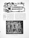 Original Old Antique Print Connoisseur Bookshelf Relief CantoriaPages 1911