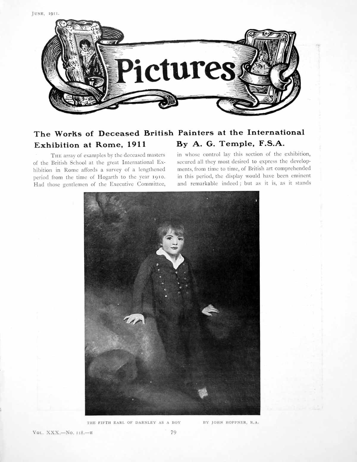 Antique Print Works Deceased British Painters Exhibition RomePages 1911