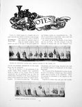 Old Antique Print Notes Coronation Picture Roll Bells ChairsPages 1911