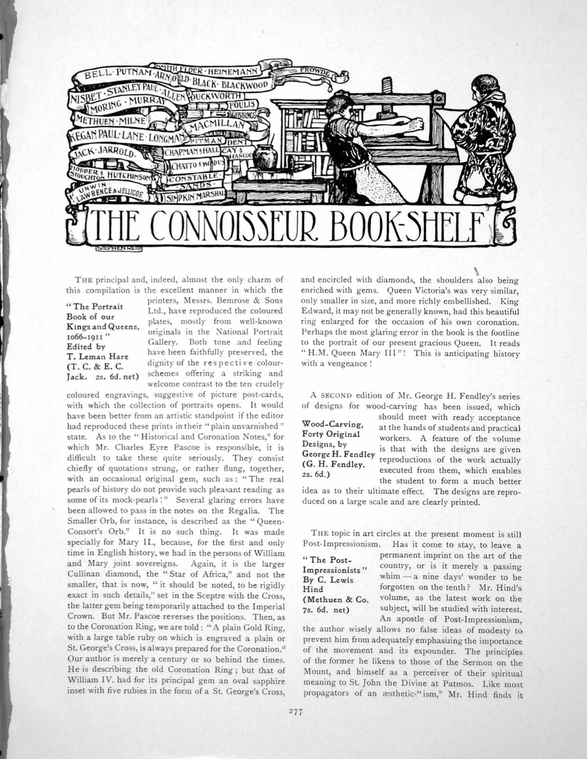 Antique Old Print Bookshelf Art In France Stone-Cutter ChardinPages 1911