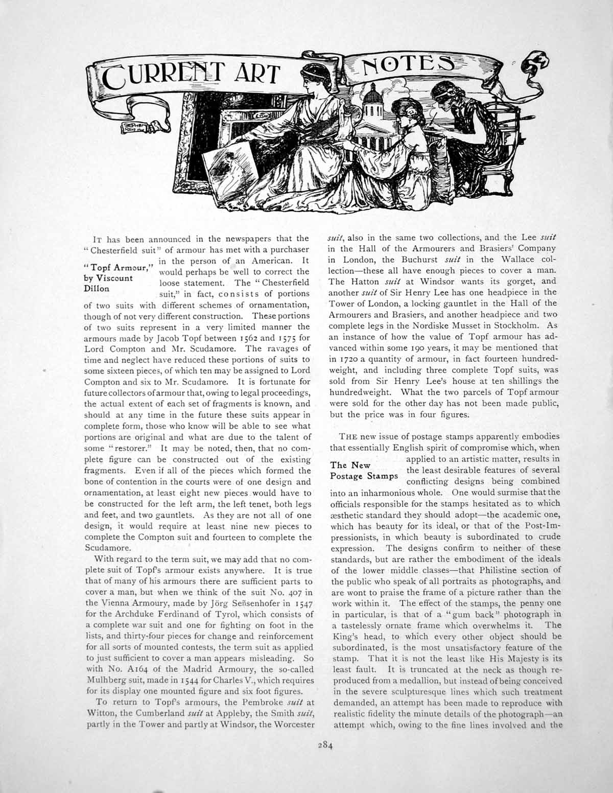 Antique Print Current Art Notes Miss Jess Dorynne Miss F WhitePages 1911