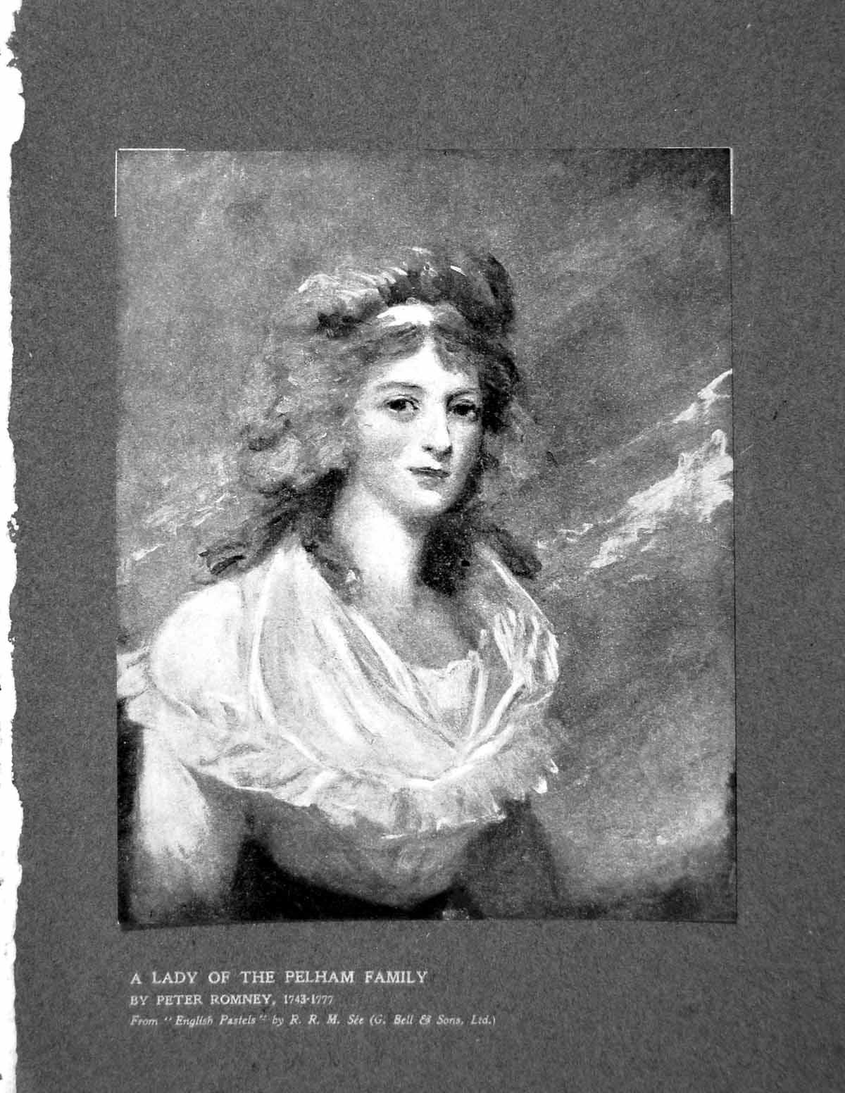 Old Antique Print A Lady The Pelham Family By Peter Romney Portrait 1911 20th