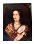 Antique Old Print Portrait Giovannetta By J Sustermans In Uffizi Gallery 1911