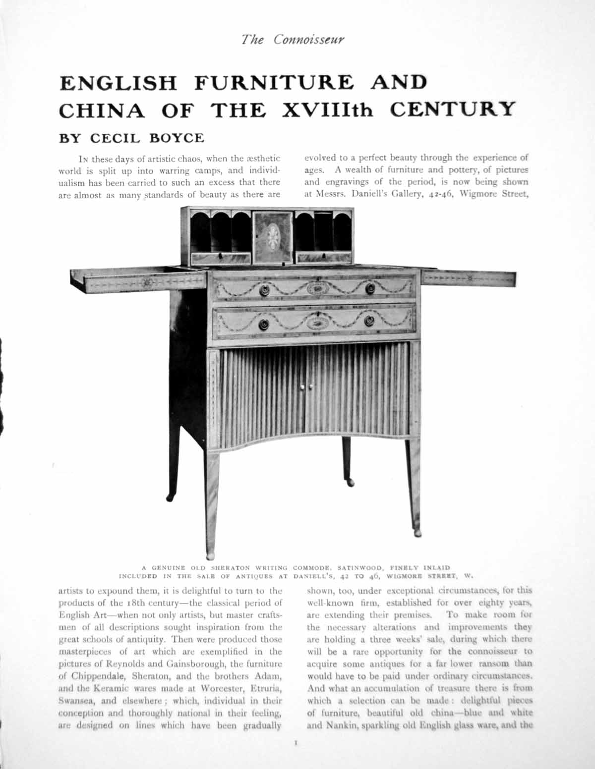Antique Print English Furniture And China The Xviiith CenturyPages 1911