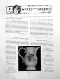 Original Old Antique Print Notes Queries Jug Unidentified PortraitsPage 1911