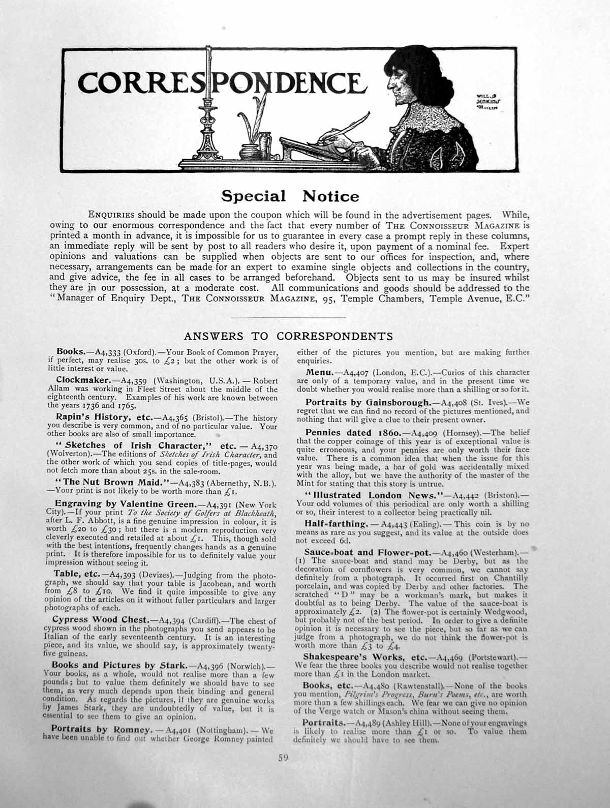 Antique Old Print Correspondence Scribe Writing Desk Quill PensPage 1911