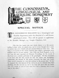 Antique Print Genealogical Heraldic Dept Notice CorrespondencePage 1911