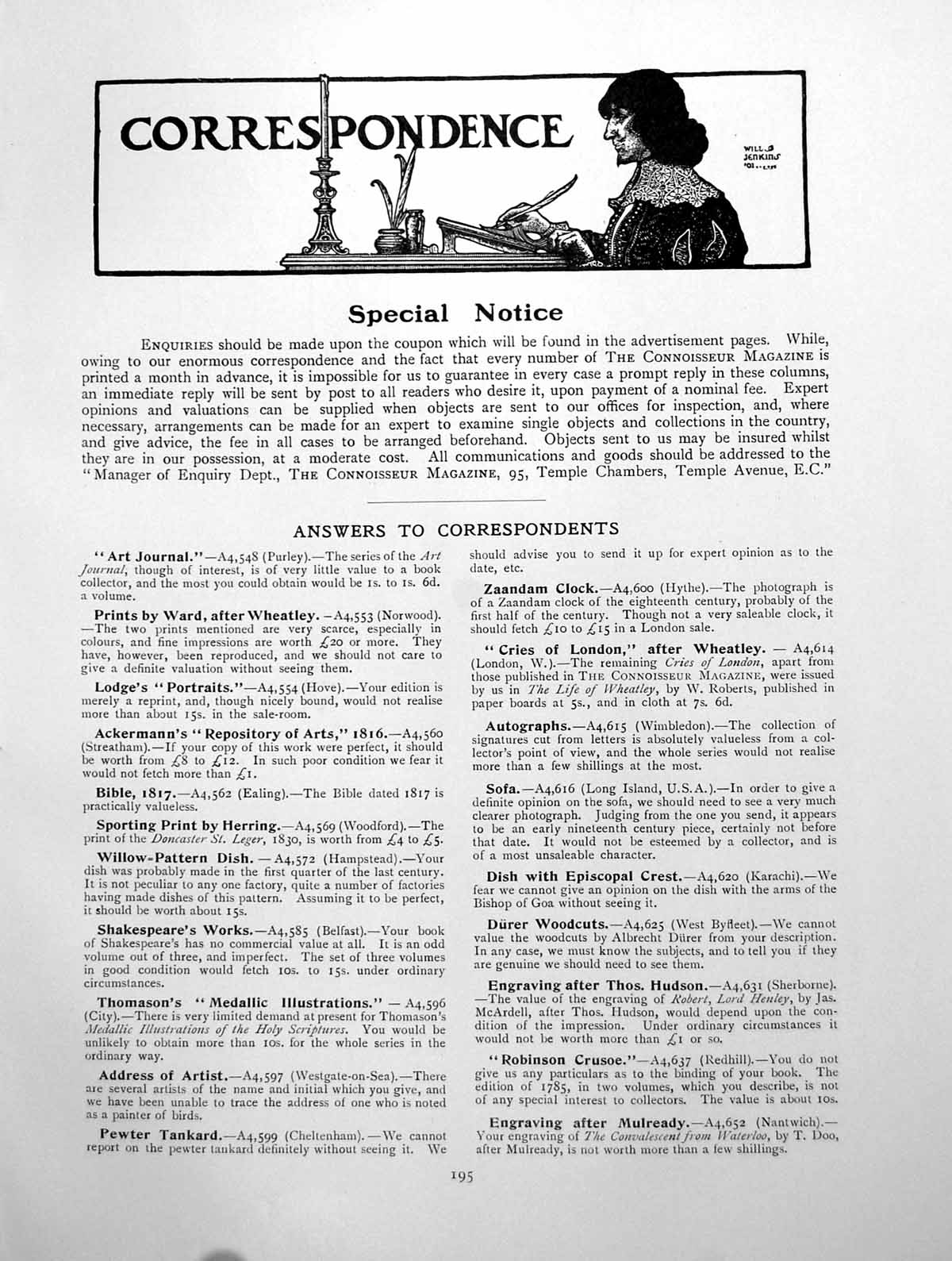 Antique Old Print Correspondence Scribe Quills Candle GenealogyPage 1911