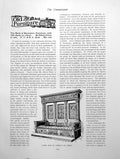 Antique Old Print Book Decorative Furniture Chippendale Wig StandPage 1911