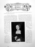 Old Antique Print Notes Unidentified Portraits Lock WoodcutPages 1911