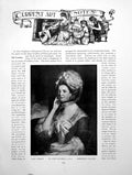 Antique Old Print Art Notes Lady Gordon Skating Lesson G MorlandPages 1911
