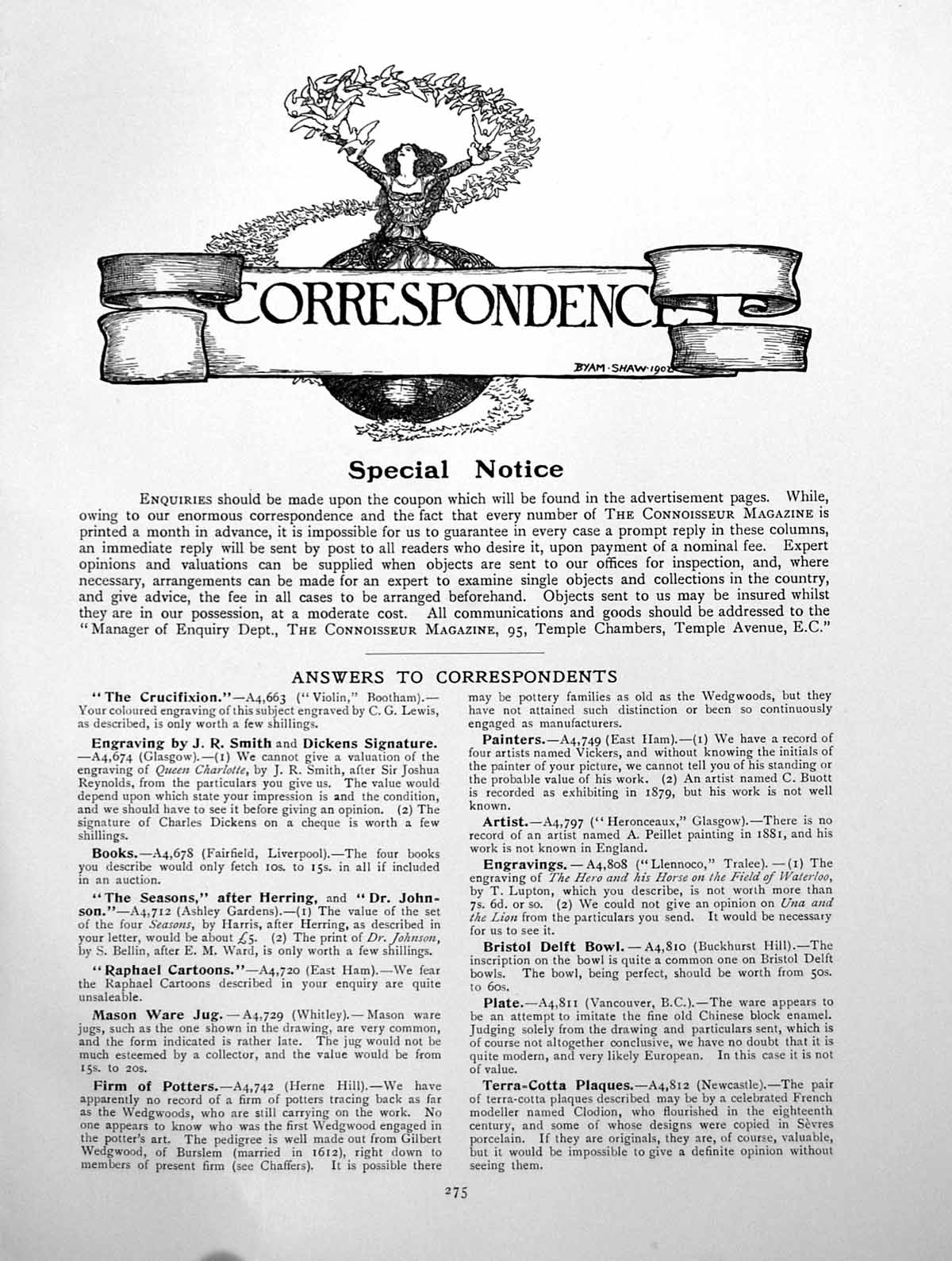 Old Antique Print Correspondence Lady Flock Birds GenealogyPage 1911