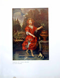 Original Old Antique Print Portrait A Young Princess By Gaspar Netscher 1911
