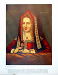 Original Old Antique Print Barbara Yelverton Aged 19 Ad 1501 1911 20th Century