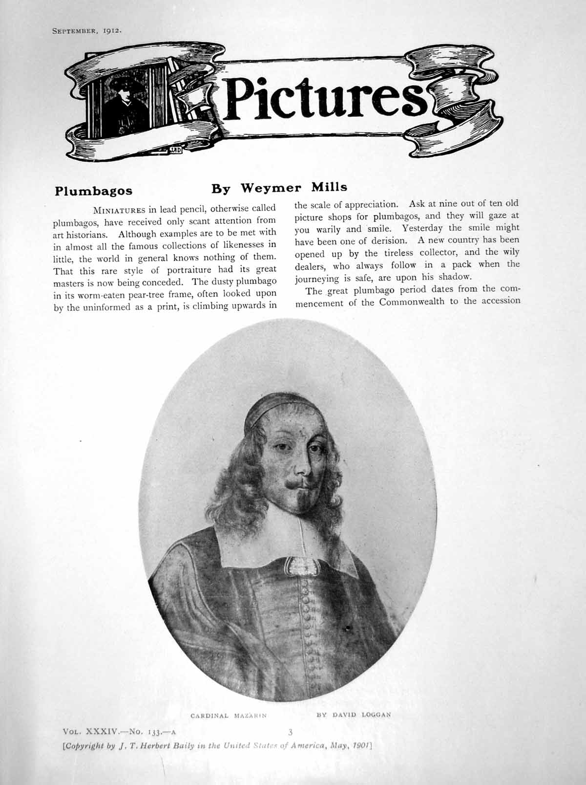 Antique Print Plumbagos Miniatures In Lead Pencil Weymer MillsPages 1912