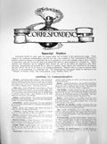 Antique Old Print Correspondence Scroll Lady Flock Birds HeraldryPage 1912
