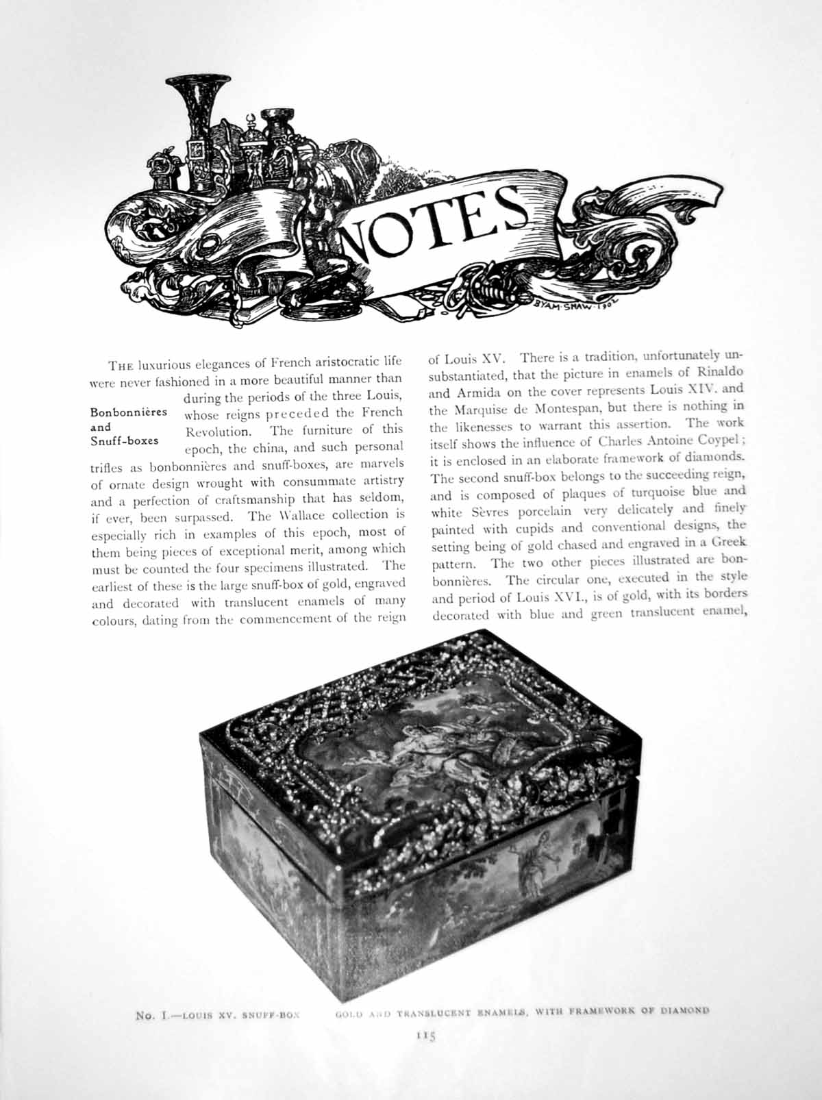Antique Print Bonbonnieres Snuff-Boxes Snuffer Bone Stay-BuskPages 1912