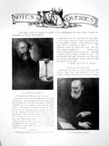 Antique Print Unidentified Portraits Gentlemen Ladies PaintingPages 1912