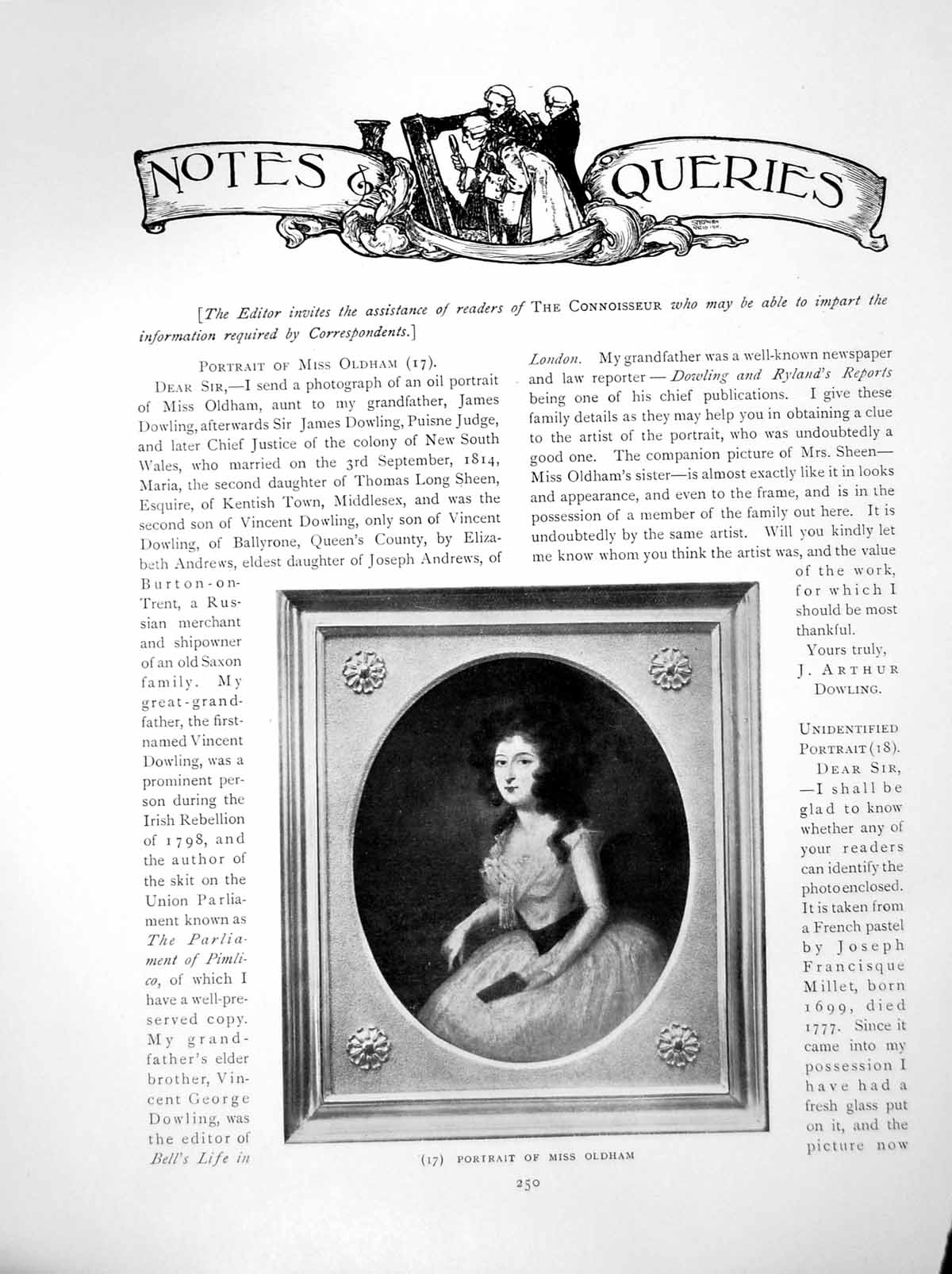 Antique Print Portrait Miss ham Gleam Before The Storm NotesPages 1912