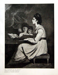 Old Antique Print Mrs Sheridan As St Cecilia Sir Joshua Reyns Angels 1912 20th