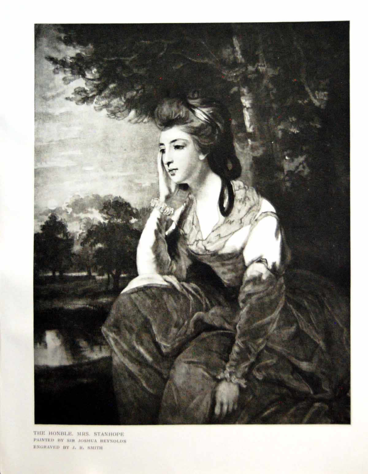 Antique Print The Honble. Mrs Stanhope Joshua Reyns Engraved Jr Smith 1912 20th