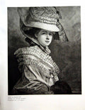 Antique Print Miss Cumberland Painted George Romney Engraved Jr Smith 1912 20th