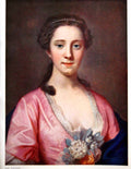 Antique Print Mrs Ballack By Daniel Gardner Lady Pink Lace Edged Dress 1912