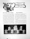 Original Old Antique Print China Cottages Rockingham StaffordshirePages 1913