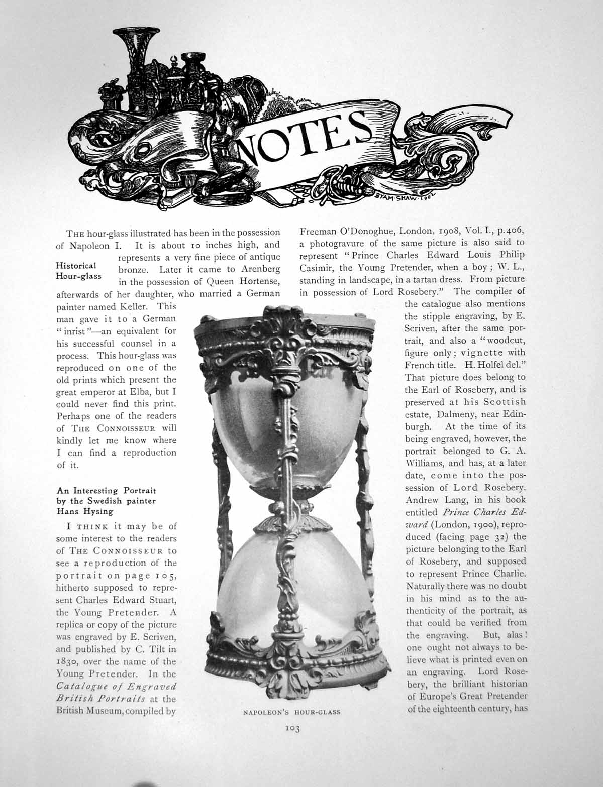 Old Print Notes Napoleon'S Hour-Glass Thomas 4Th Duke LeedsPages 1913