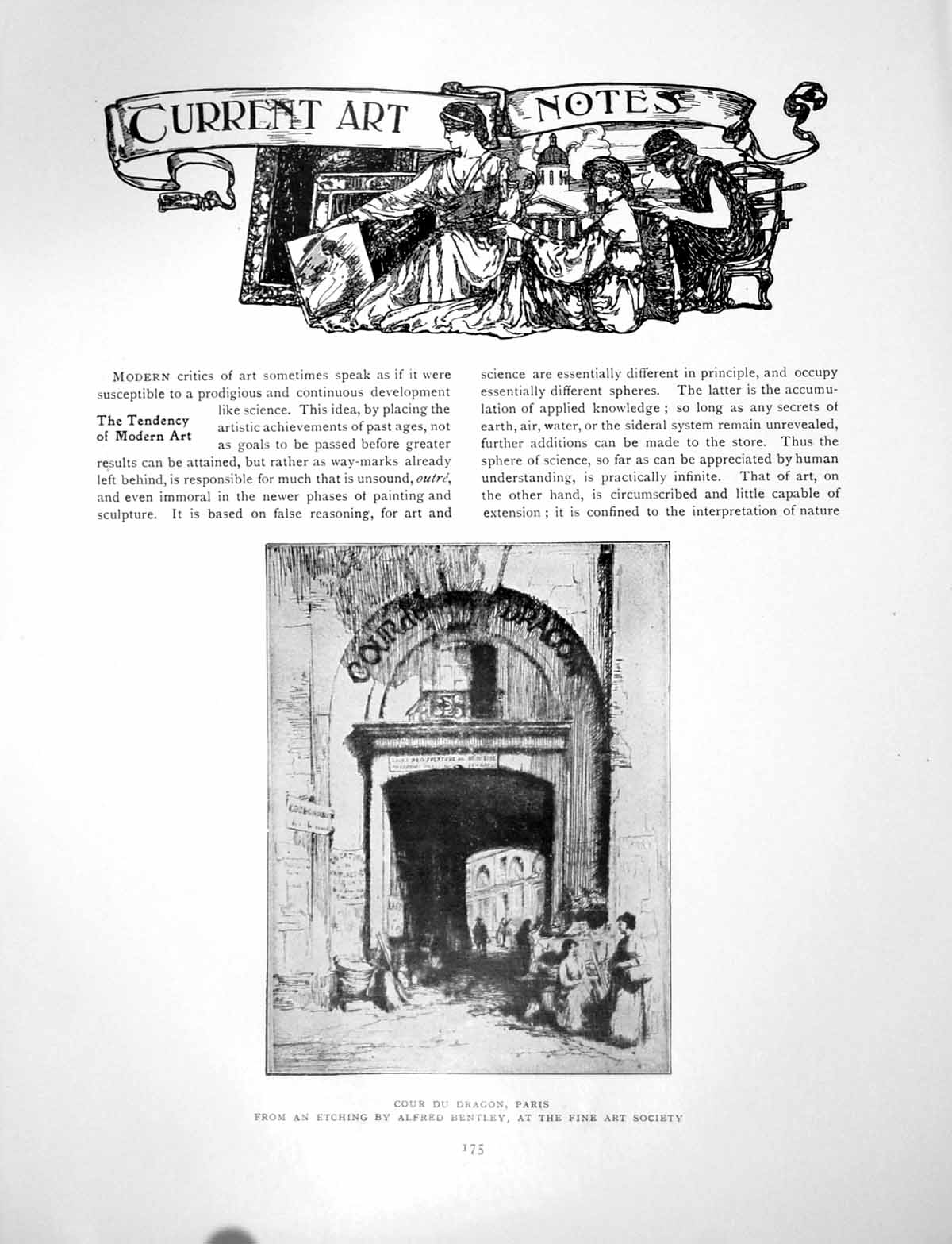 Antique Print Art Notes Cour Du Dragon Paris Chateau D'AmboisePages 1913