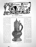 Old Antique Print Silver And Sheffield Plate Elizabethan JugPages 1913