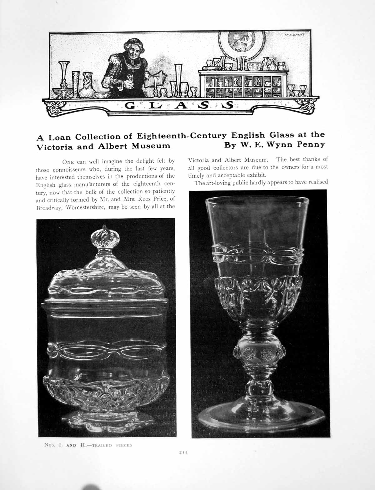 Antique Old Print Loan Collection C 18th English Glass At The V&APages 1913