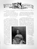 Antique Old Print Notes Queries Unidentified Portrait PaintingPages 1914
