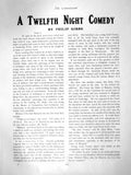 Antique Print Twelfth Night Comedy Part I A Story Philip GibbsPages 1914