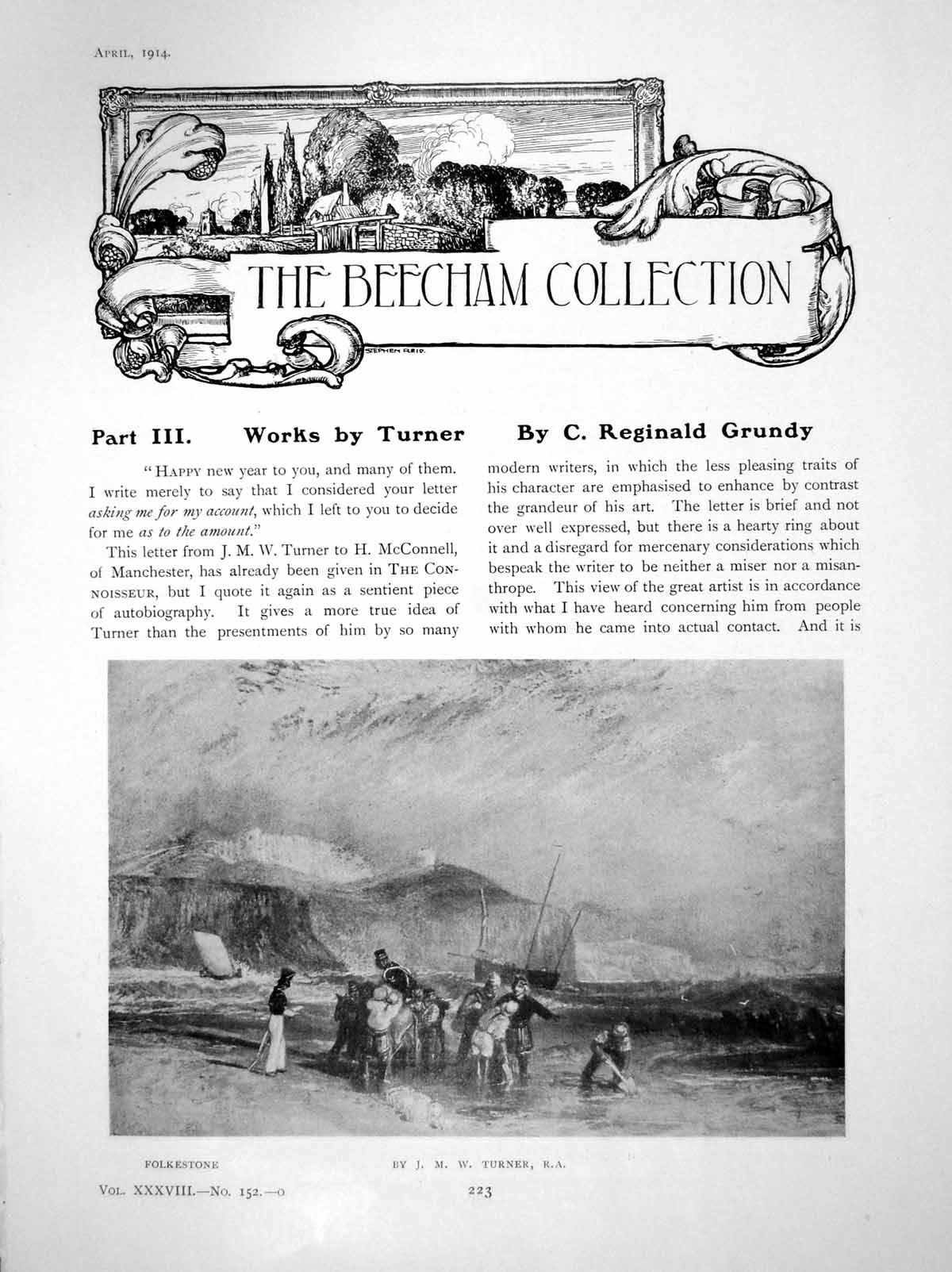 Antique Print The Beecham Collection Part Iii Works By TurnerPages 1914