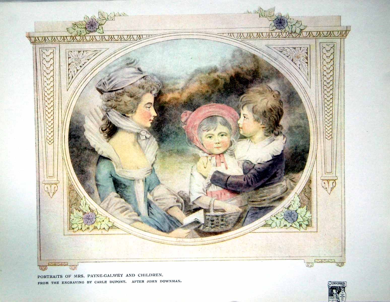 Old Antique Print Portraits Mrs Payne-Galwey And Children C Dupont 1914 20th